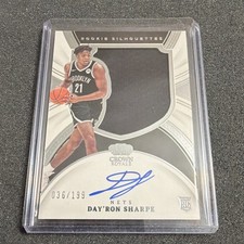 Panini Crown Royale Rookie Silhouettes Autograph Day'Ron Sharpe #121 /199 Nets