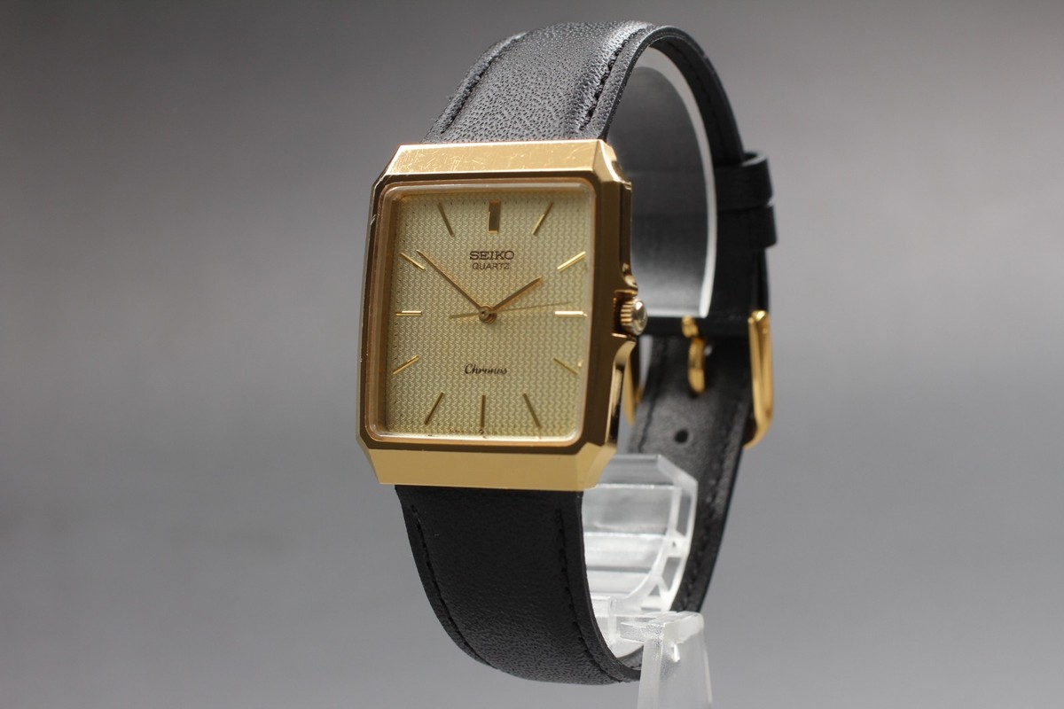 SEIKO セイコー クロノス 9021-5220 QZ 時計動作品 Exc+5] Vintage Seiko Chronos 9021-5220 Gold Dial Men's