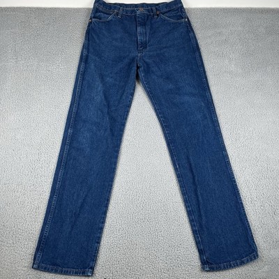 VINTAGE Wrangler Jeans Mens 32x35* Blue Cowboy Cut Western Rodeo Boot USA 13MWZ