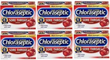Chloraseptic Sore Throat Lozenges Soothing Fast Acting Pain Relief 18ct 6 Pack
