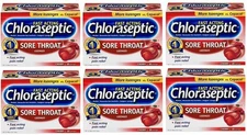 Chloraseptic Sore Throat Lozenges Soothing Fast Acting Pain Relief 18ct 6 Pack