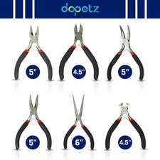 Mini Pliers Precision Jewellery Craft Long/Bent Nose End/Side Cut Pliers Set