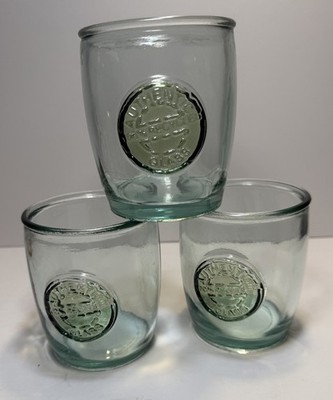 San Miguel 4'' Tumblers Authentic 100% Recycled Glass Green 12oz - Set of Three