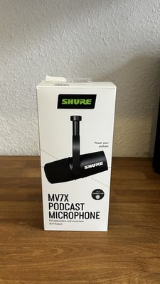 Shure MV7X XLR Podcast Mikrofon, Schwarz Voice Isolation Technology
