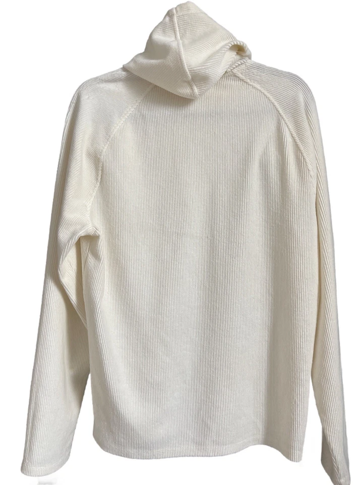 Vince женщин вельветовый пуловер толстовка с капюшоном маленький расслабленный крой подержанная дизайнерская одежда - Изображение 3 из 4