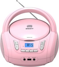 Portable CD Player Boombox with Bluetooth FM Radio USB MP3 Playback AUX-in