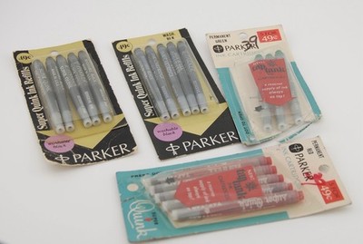Vintage Parker Super Quink Ink Cartridge Refill - vintage