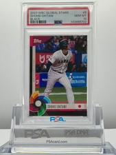 SHOHEI OHTANI 2023TOPPS WORLD BASEBALL CLASSIC GLOBAL STARS BLACK #5 PSA10!POP21