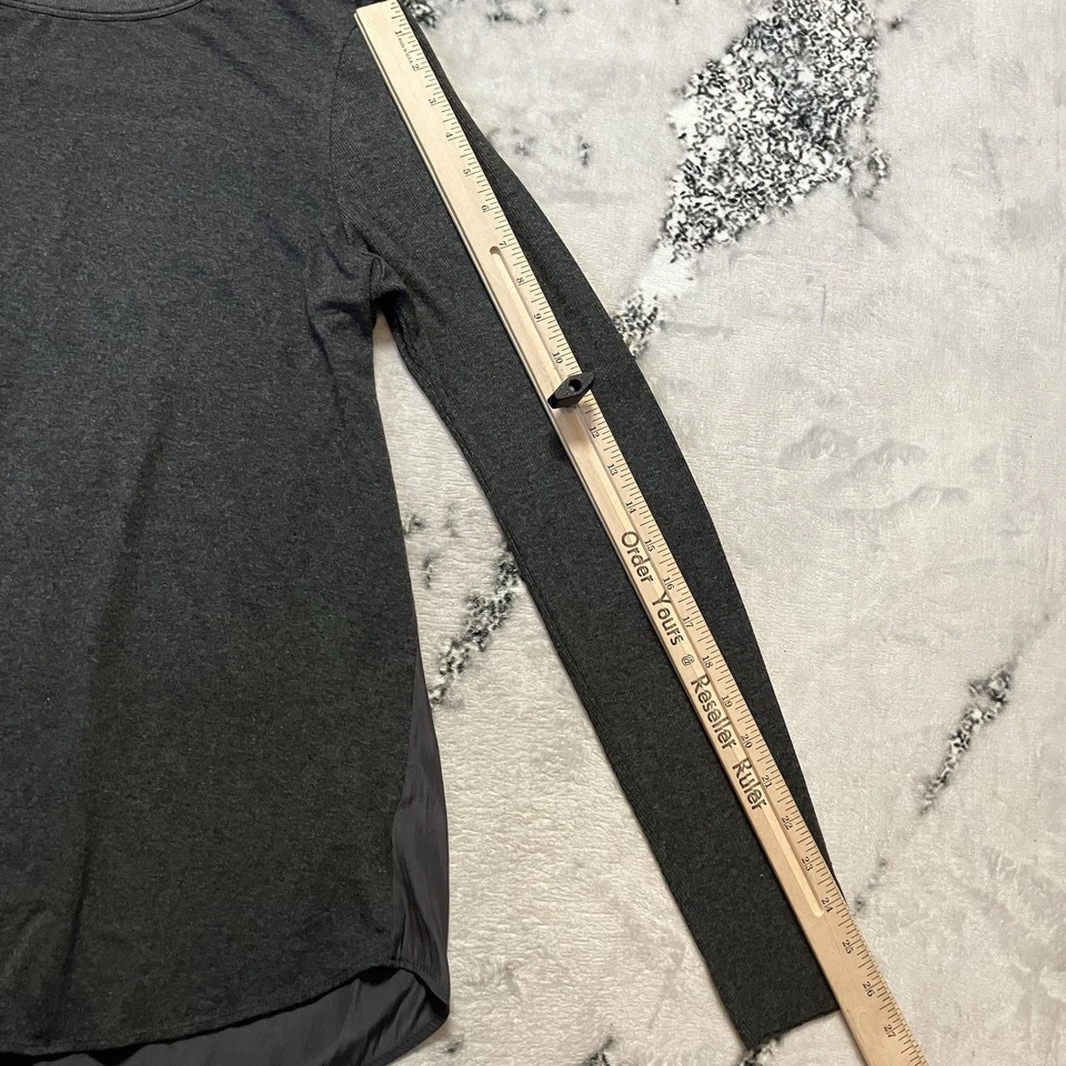 Top Lola Sophie para mujer talla grande gris manga larga medios mixtos básico elástico Foto 2 de 4