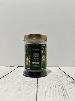 Tuscany Scented Candle with Essential Oils, Joyful Juniper, 18oz.