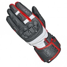 Image of Held Revel 3.0 On-Road Leather Motorcycle Gloves Men - Visor Wipe (Black, Red)