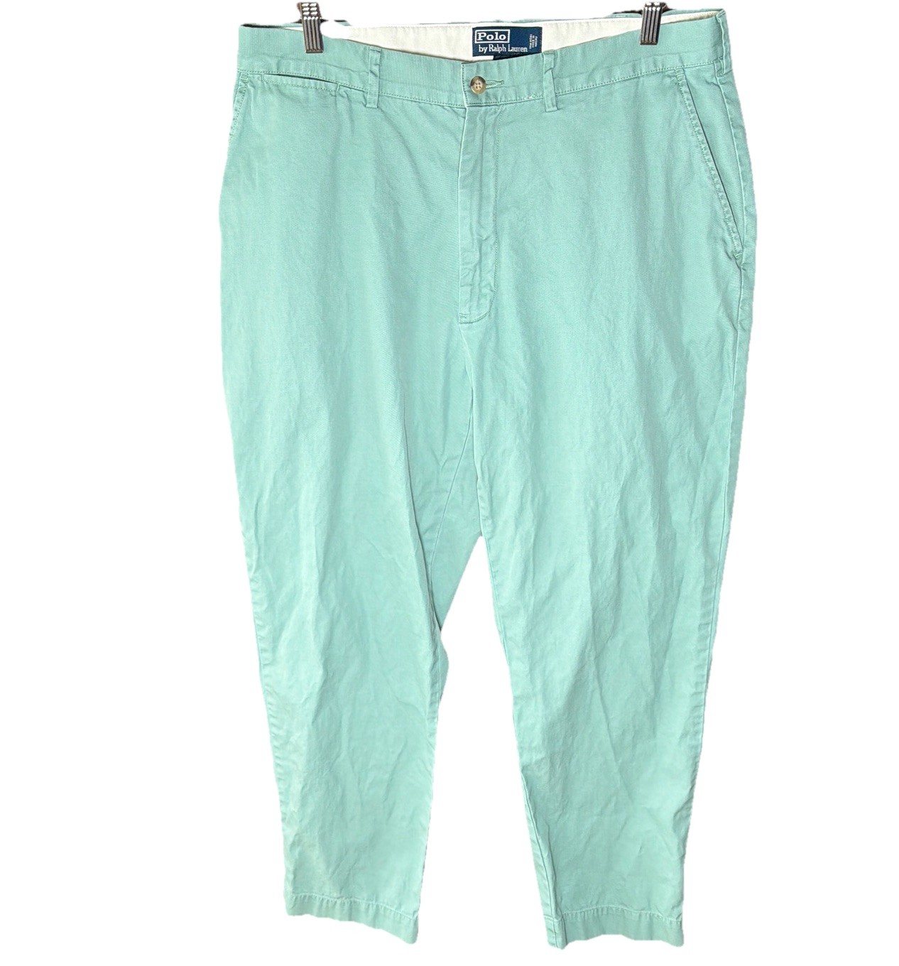 Polo Ralph Lauren Vintage Chino Pants Mens 36x30 Mint Green Preppy Actual 34x29
