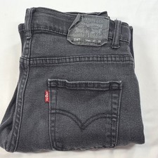 Levi's Youth Boys 514 Performance Straight Black Jeans Size 14 Stretch 27x26