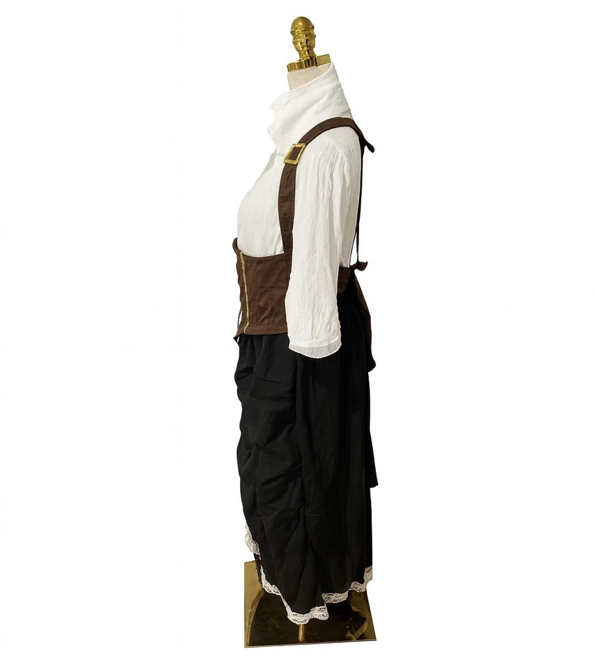 Steampunk Lady Victorian Pirate Fancy Dress Up Halloween Plus Size Adult Costume - Image 4 of 4