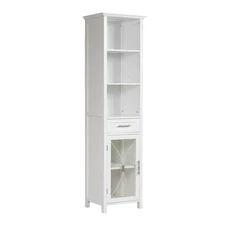Delaney Linen Cabinet with 1 Drawer and 3 Open Shelves