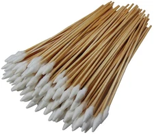 Single Sided Tapered Tip Type-III 100pc Gun Cleaning 6 Inch Cotton Swabs with...