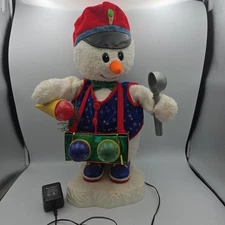 VTG 1999 Santa's Best Plush Animated Snowman  20" RARE Working