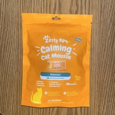 Zesty Paws Calming Cat Mousse Behavior 14 Servings All Ages Chicken Flavor New