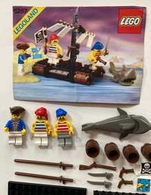 Lego Pirates: 6257 Castaway's Raft & 6295 Harbor Sentry- Both 100%  with Manuals