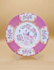 Minton Pink Cockatrice Lunch Plate Vibrant Colors 8" EC