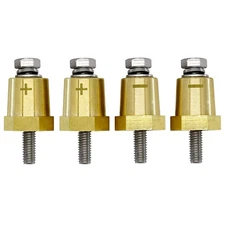 M6 Thread Brass Battery Terminal Charging Posts, Battery Post Adapter (+/-) w...