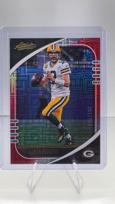 2020 Panini Absolute - Aaron Rodgers #92 Red Squares /199 SP