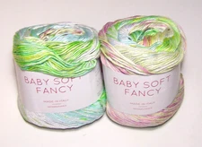 Lot of Two 306 yd balls Laines du Nord BABY SOFT FANCY Organic Cotton yarn #405