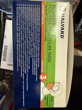 25 Pk Halyard 47147 FluidShield ASTM 3 Fog-free Face Mask With Wrap Around Visor