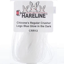 Hareline Chicone's Regular Crusher Legs - Blue Glow in the Dark