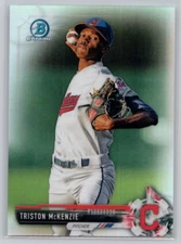 2017 BOWMAN DRAFT #BDC-125 TRISTON MCKENZIE CHROME REFRACTOR CLEVELAND INDIANS