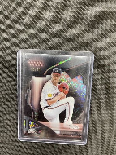 Chris Sale 2026 Topps Chrome Black Rose Gold Mini Diamond Braves #32 10/10