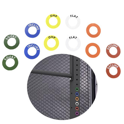 12 -pcs Power Rack Position Marker Tags für Overhead Press J Hooks Garage