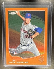 2013 Topps Chrome Baseball Zack Wheeler METS #180 RC Orange