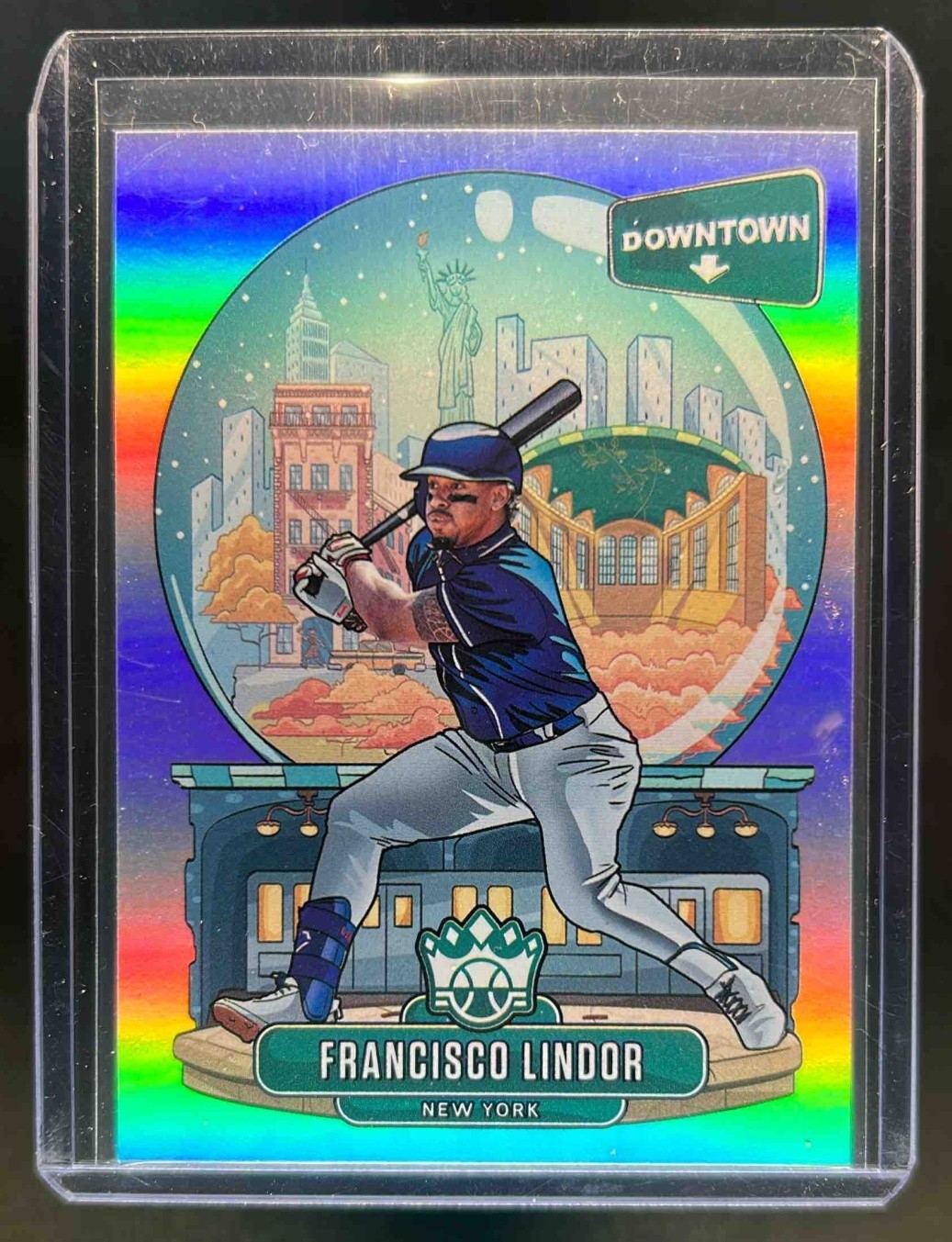 2021 Panini Diamond Kings Francisco Lindor Downtown #D-17 Mets