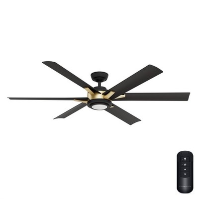Casablanca Fan 65 inch Gold Outdoor Ceiling Fan with Light and Remote Control