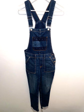 Tommy Hilfiger Jeans Overalls Women's 0 W25 Blue Raw Hem Ankle Logo
