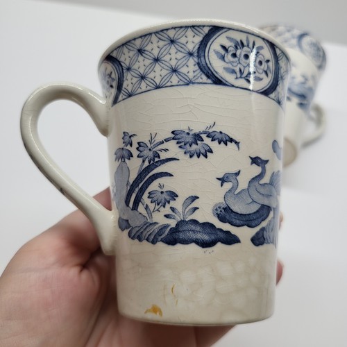 Rare Old Chelsea Furnivals Coffee Cup w/ Straight Sided Cups, Antique - Imagen 8 de 12