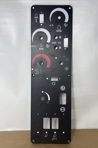 Heavy Equipment Control Panel Overlay Switch Panel AUX HVAC Engine Speed OEM