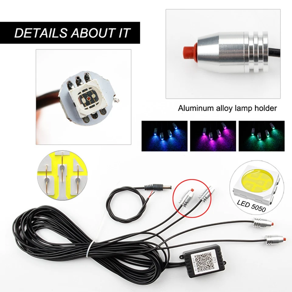 6M RGB LED Neon EL Strip Light Decoration Decoration Lamp Rope Tube APP Control - Image 3 of 4