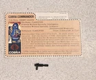 1984 Hasbro G.I. JOE Hooded Cobra Commander Venom Pistol Accessory And File Card