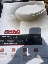 Delta Wycliffe Soft Close Elongated Toilet Seat, White New 811901-WH