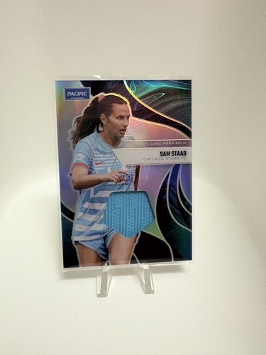 2025 Parkside NWSL Pacific Game Used Jersey Refractor Sam Staab Chicago Stars