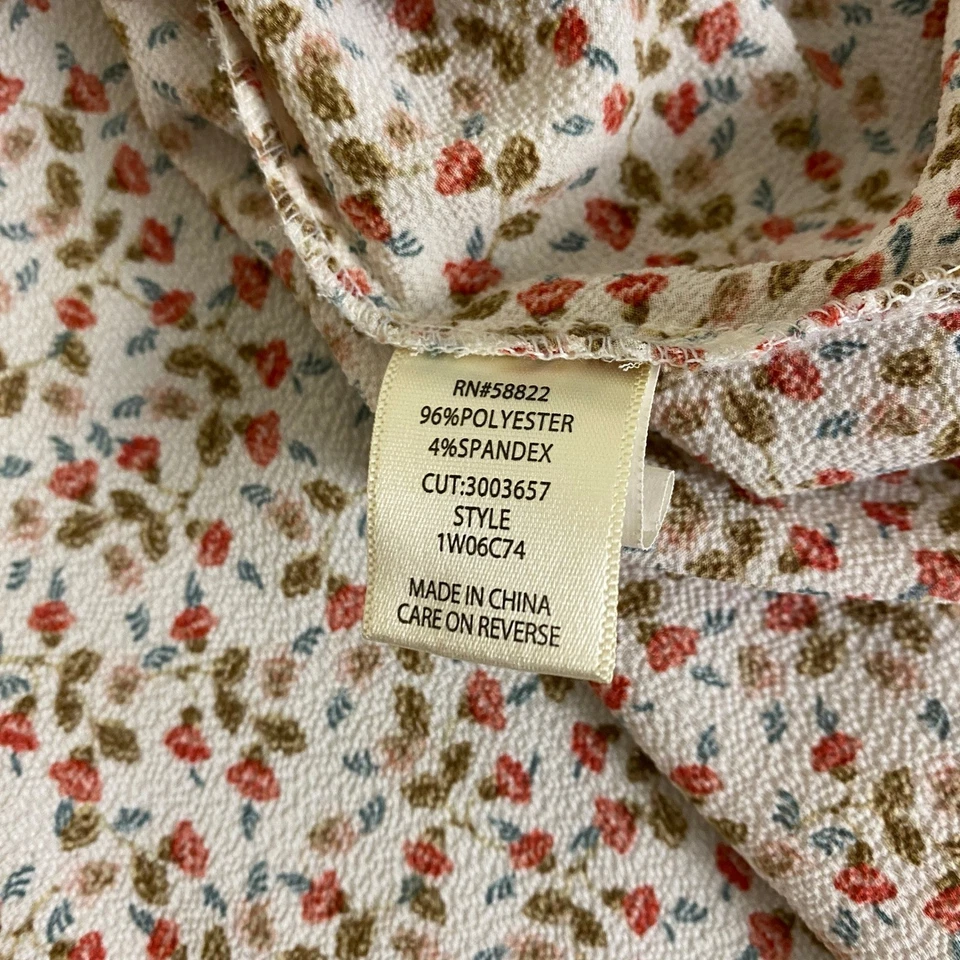 Blusa Max Studio Floral Top 2X Acabamento Colorido com Babado Manga Longa Cottagecore - Imagem 4 de 4