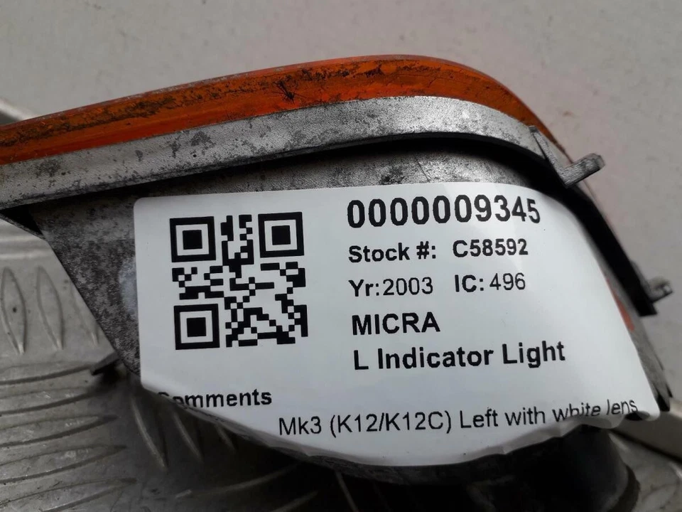 2003 NISSAN MICRA MK2 NS Left PASSENGER INDICATOR LIGHT 89027935 — 第 4/4 张图片
