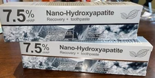 2 Pack Hydroxyapatite 7.5% Toothpaste for Advanced Enamel Protection Exp 6/2028