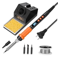 Soldering Iron Kit, 100W High Power Soldering Iron, Fast Heating, Light Orange