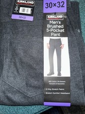 Men  s Brushed Cotton Dress Pants Confort Strecth Fabric 5pockets 30W 32L NewTag