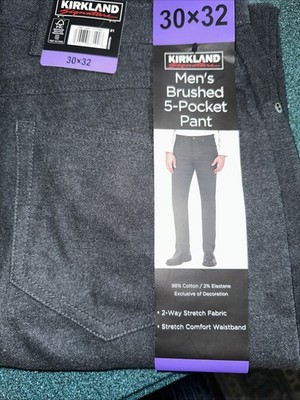Men s Brushed Cotton Dress Pants Confort Strecth Fabric 5pockets  30W 32L NewTag