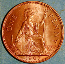 Great Britain Penny 1967 Elizabeth II KM# 897