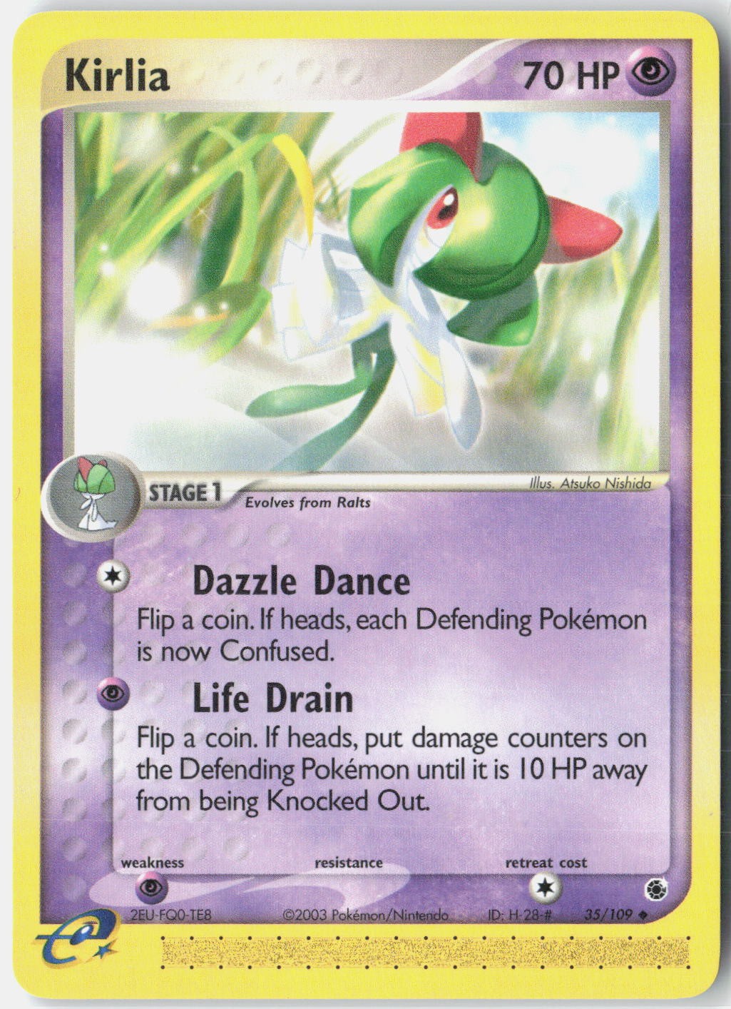 Kirlia 35/109 Uncommon Ruby & Sapphire Pokemon Near Mint
